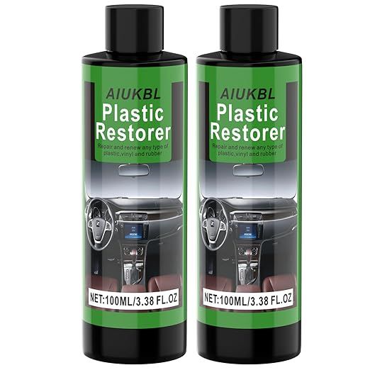 Graphene Plastic Restorer & Ceramic Coating Kit - Ultimate Car Detailing Solution - Resists Water, UV Rays, Dirt - Highly Concentrated Hydrophobic Trim Coating (2Pack)